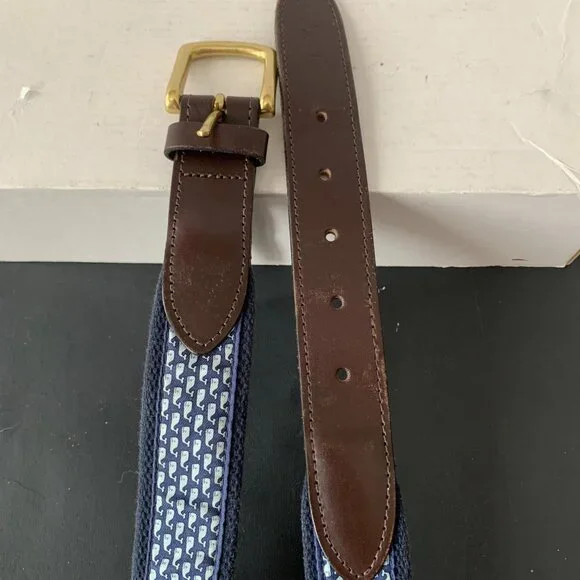 Vineyard Vines by Shep & Ian Men's Golf Belt Blue Golfing Size 34 Made In USA - Picture 4 of 7